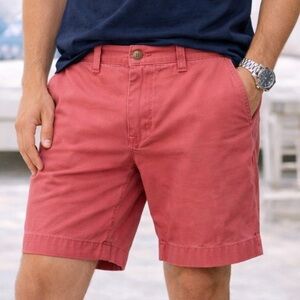 Tommy Hilfiger Men’s Size 34 Classic Fit Salmon Chino Shorts Preppy Flat Front